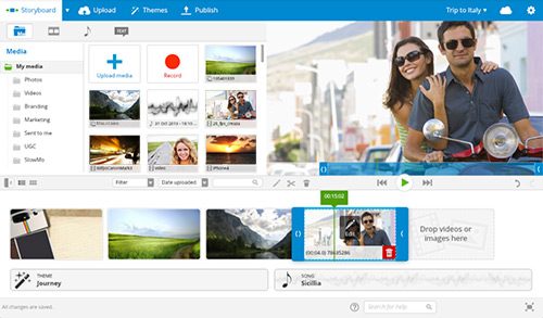 WeVideo Storyboard mode